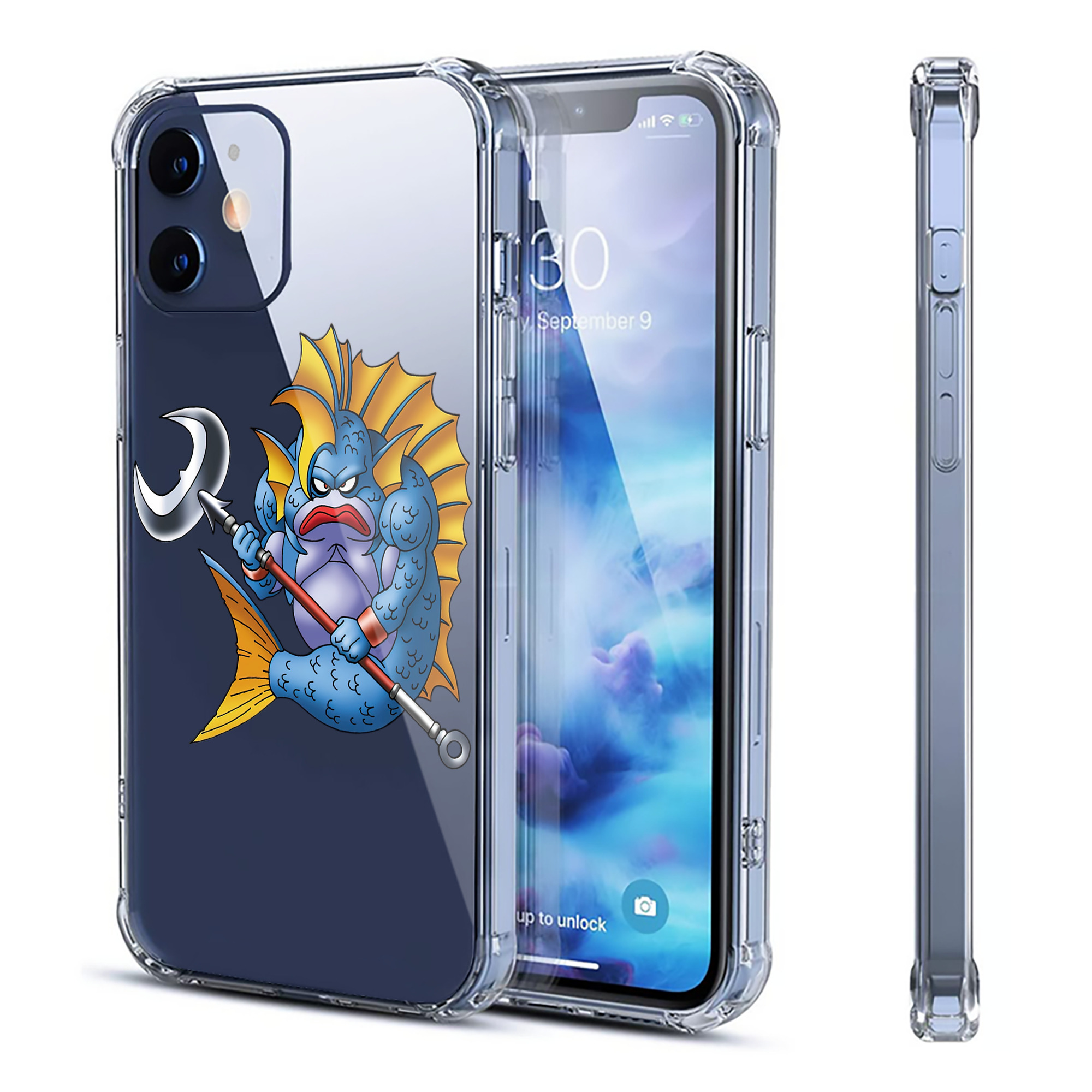 （画像用） ドラゴンクエスト Doragon Kuesuto Dragon Quest 【iPhone 12シリーズ対応】透明スマホケース（クリアソフトケース）
